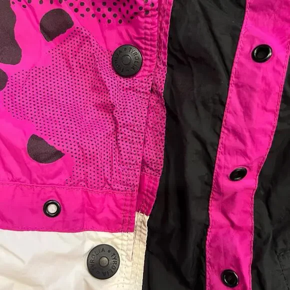 Vintage 80s 90s‎ Women’s Tyrolia Pink Color Block Ski Jacket Coat Size 6 Retro - Picture 3 of 10